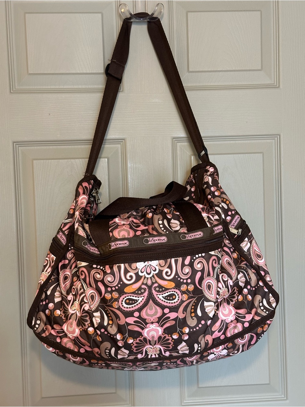 LeSportsac "Chandelier" Large Weekender Duffel Bag Vintage Paisley